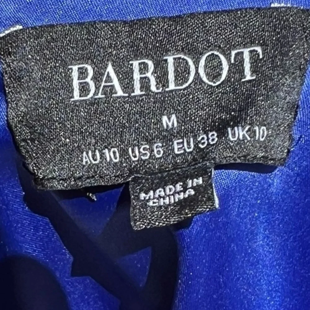 🌻NEW BARDOT Blue Oceana Asymmetric Handkerchief Hem Dress Size 6